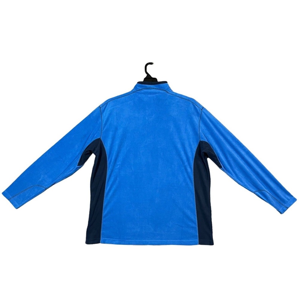 Columbia Mens Fleece Pullover Sweater Size 1X Royal Blue 1/4 Zip Sun Protection - Picture 6 of 10